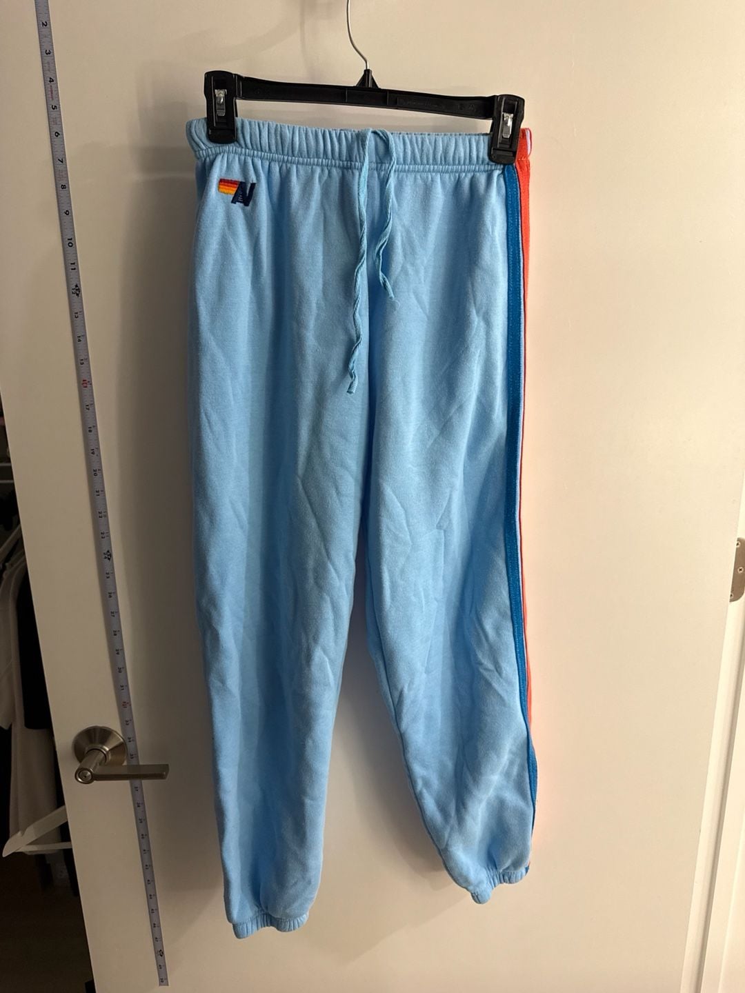 Aviator Nation 5 Stripe Sweatpants Light Blue Size XS 2