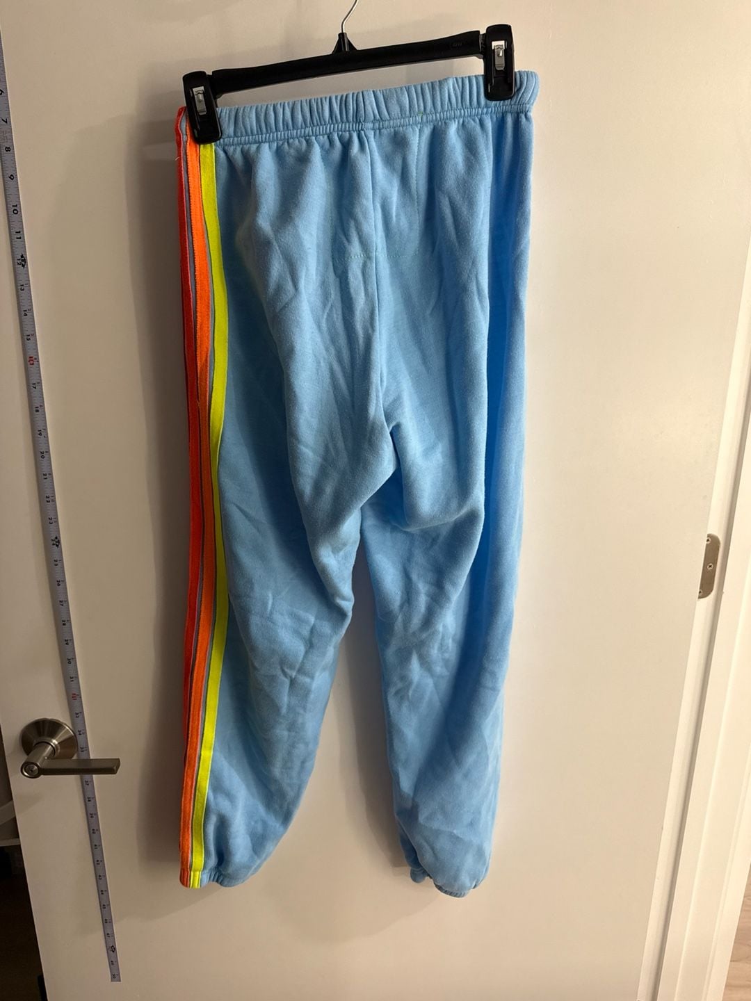 Aviator Nation 5 Stripe Sweatpants Light Blue Size XS 3