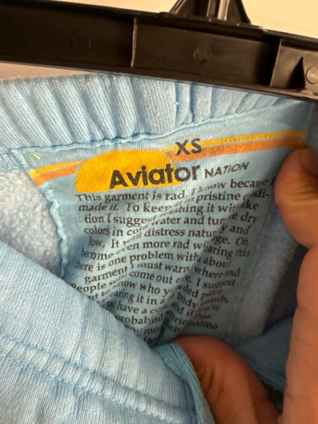 Aviator Nation 5 Stripe Sweatpants Light Blue Size XS 4