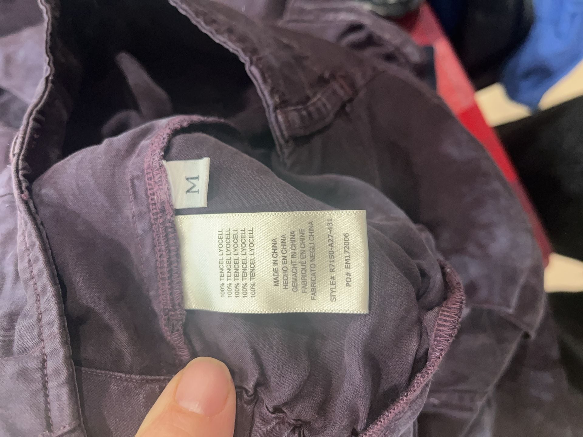 Cloth & Stone Anthropologie Purple Tie Dye Tencel Cargo Joggers Size M 8
