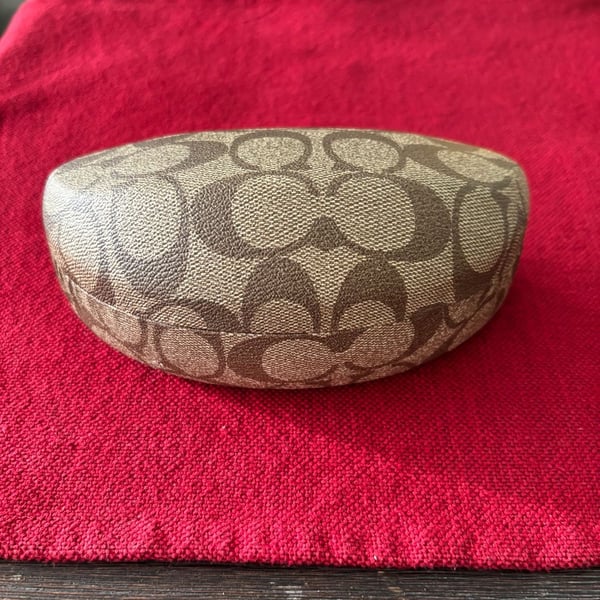 Coach Signature Monogram Hard Sunglasses Eyeglasses Case