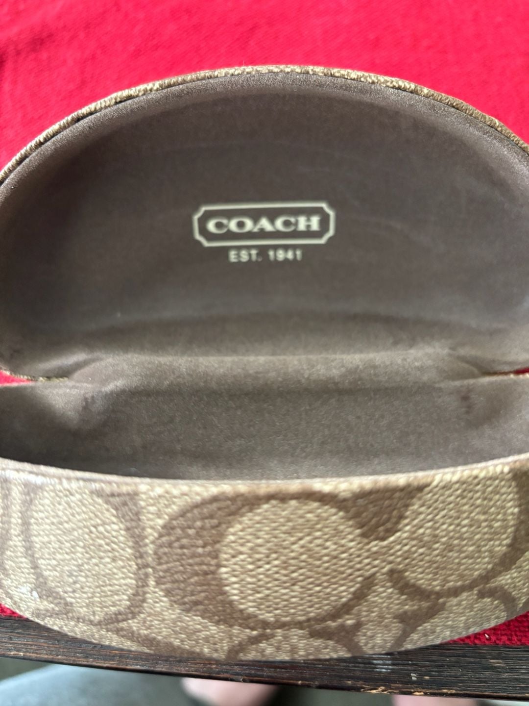 Coach Signature Monogram Hard Sunglasses Eyeglasses Case 8
