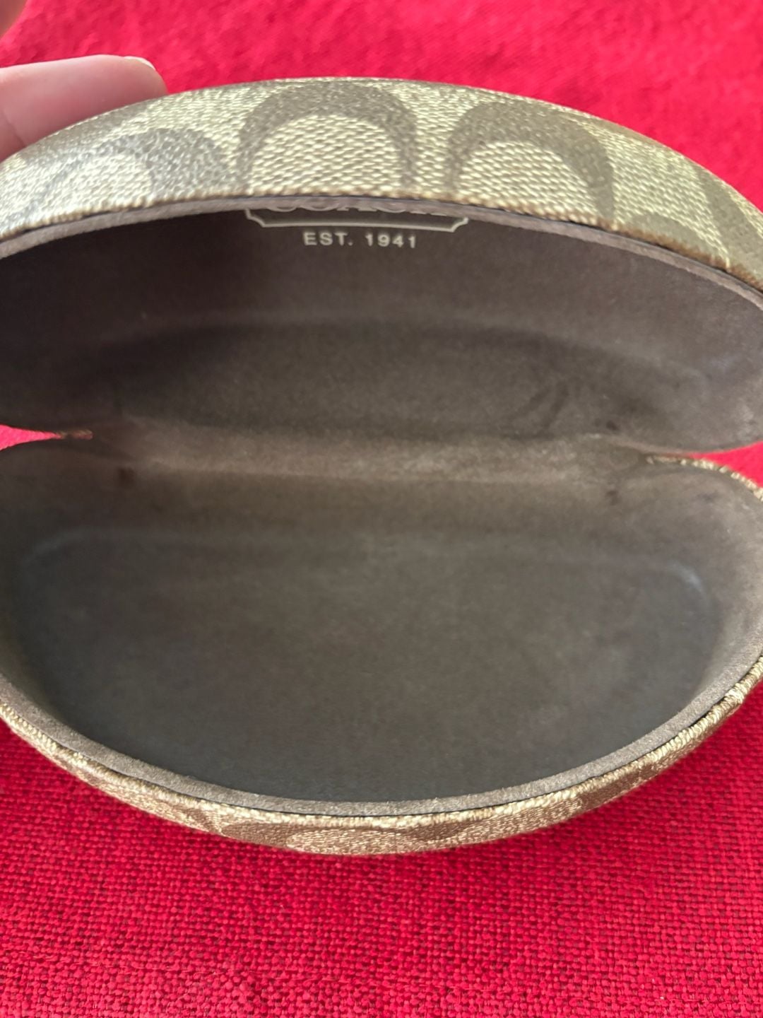 Coach Signature Monogram Hard Sunglasses Eyeglasses Case 9