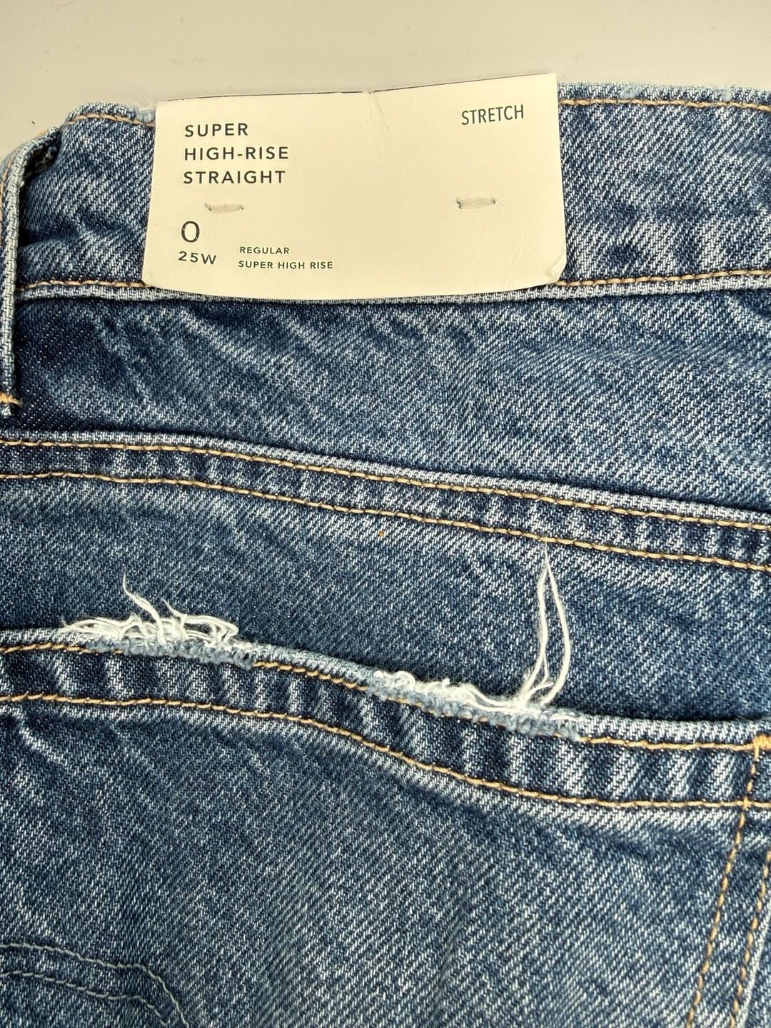 American Eagle Super High-Rise Straight Stretch Jeans Size 0 25W Regular 8