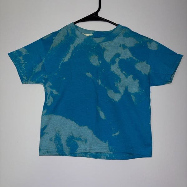 Hanes ComfortBlend EcoSmart Youth XS Blue Bleach Dye T-Shirt