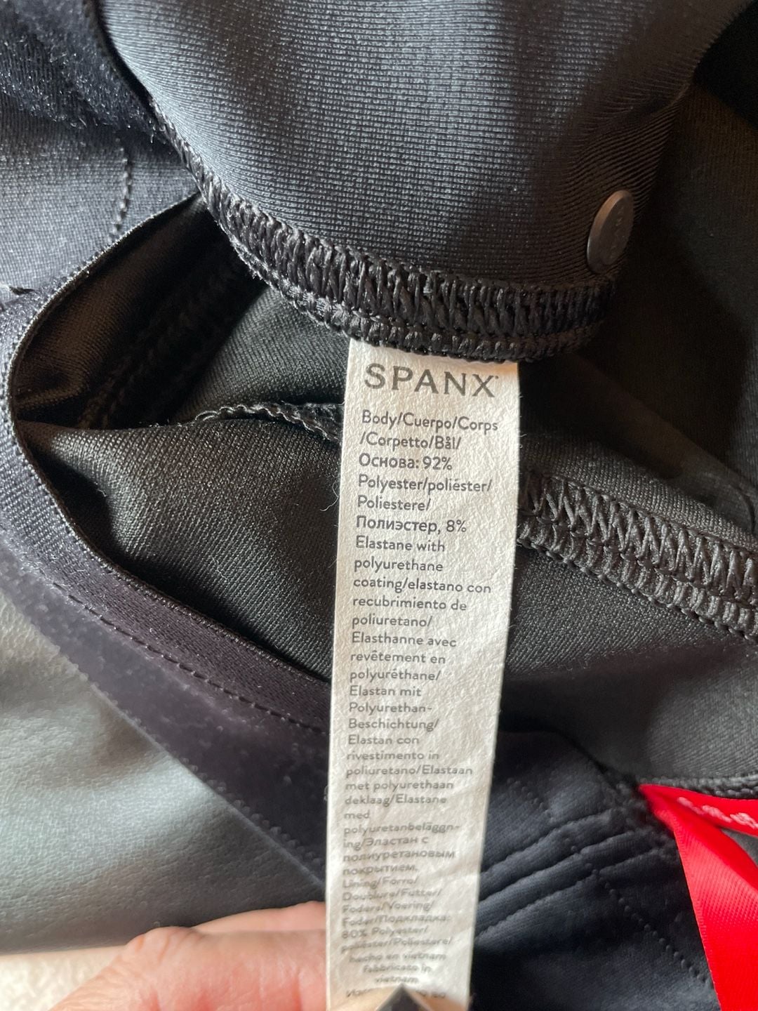 Spanx Faux Leather Straight Leg Pants Black Size Small 6
