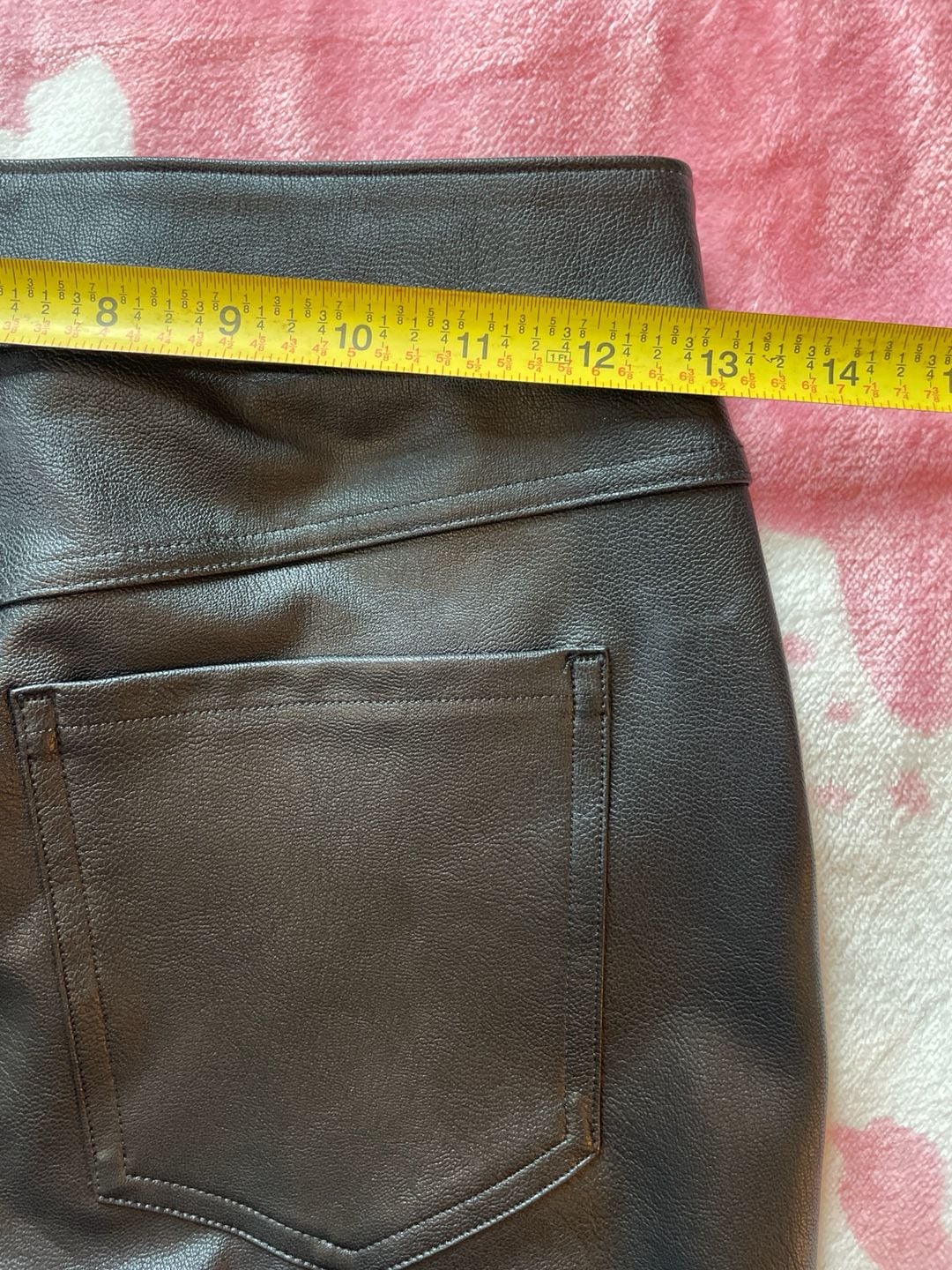 Spanx Faux Leather Straight Leg Pants Black Size Small 10