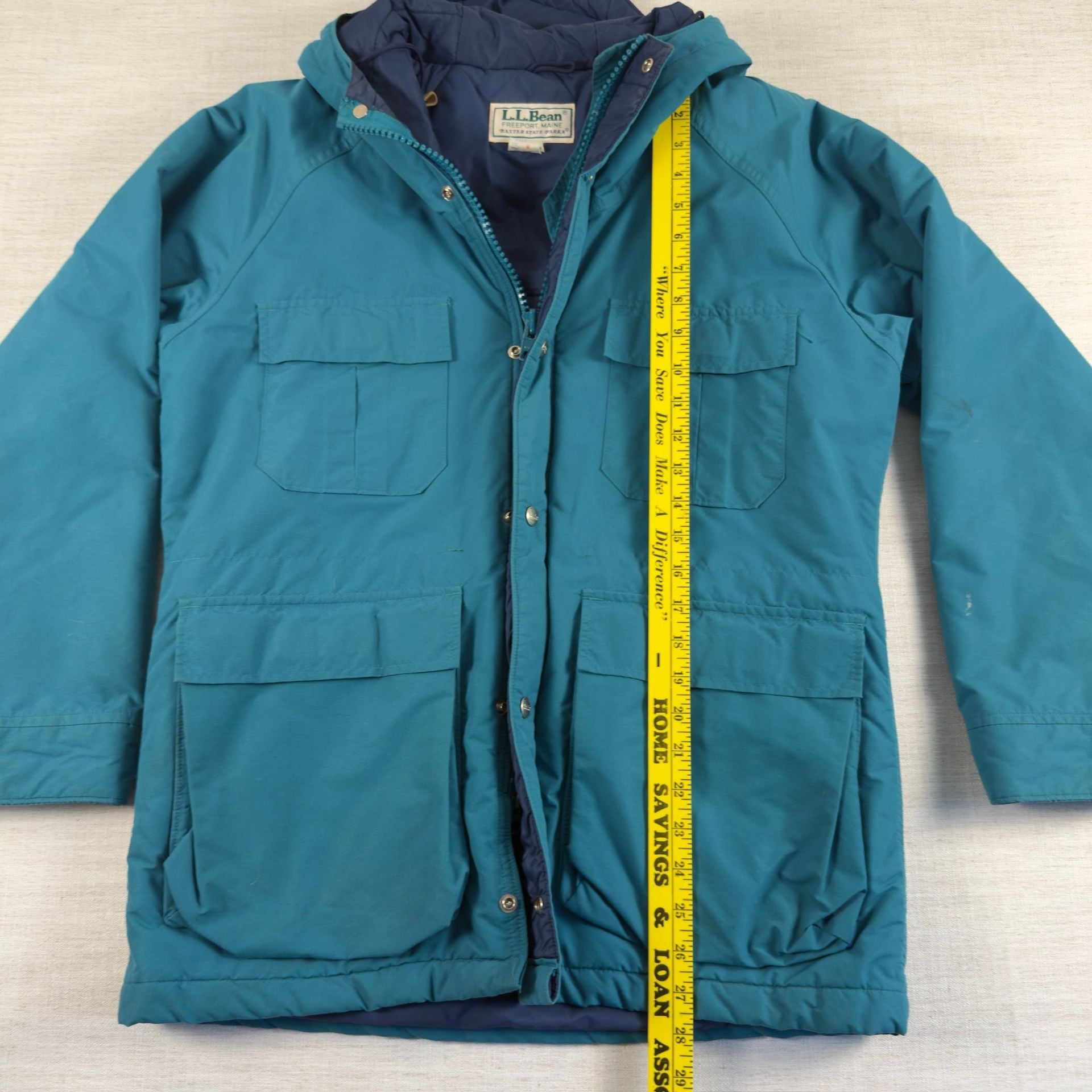 Vintage L.L.Bean Baxter State Parka Insulated Jacket Teal Women's Medium USA 7