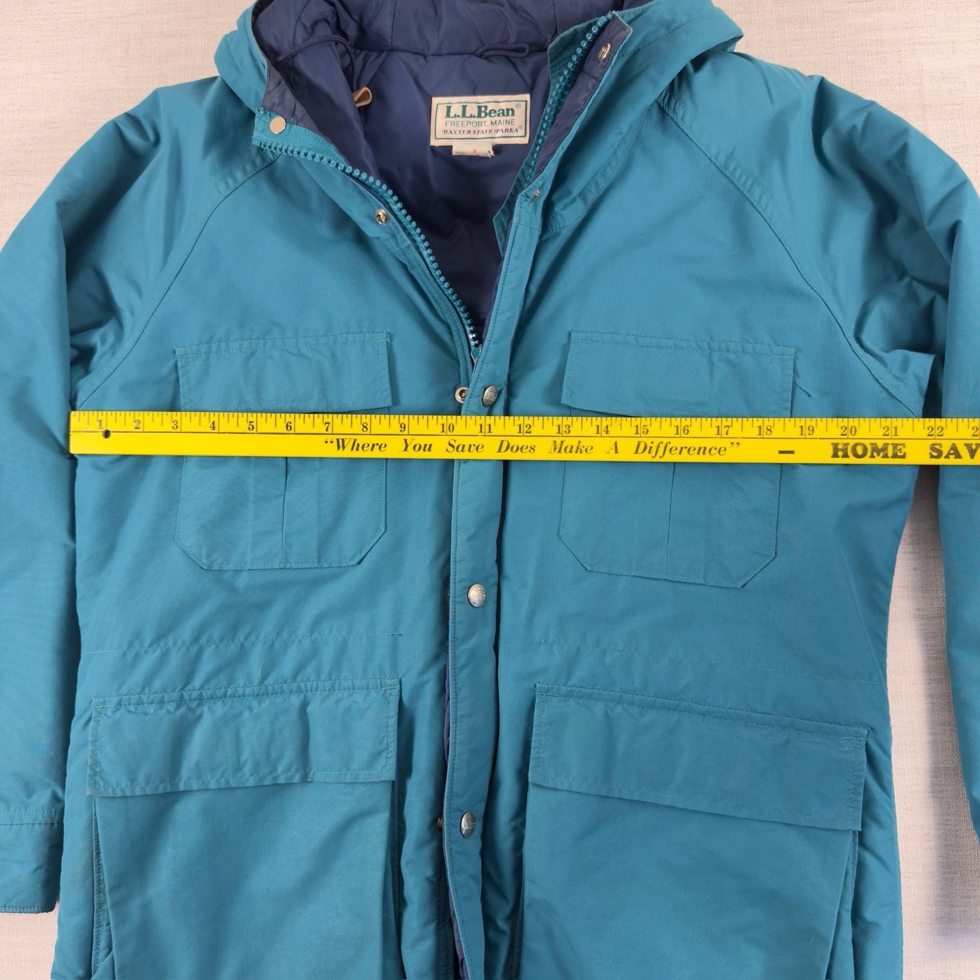Vintage L.L.Bean Baxter State Parka Insulated Jacket Teal Women's Medium USA 9