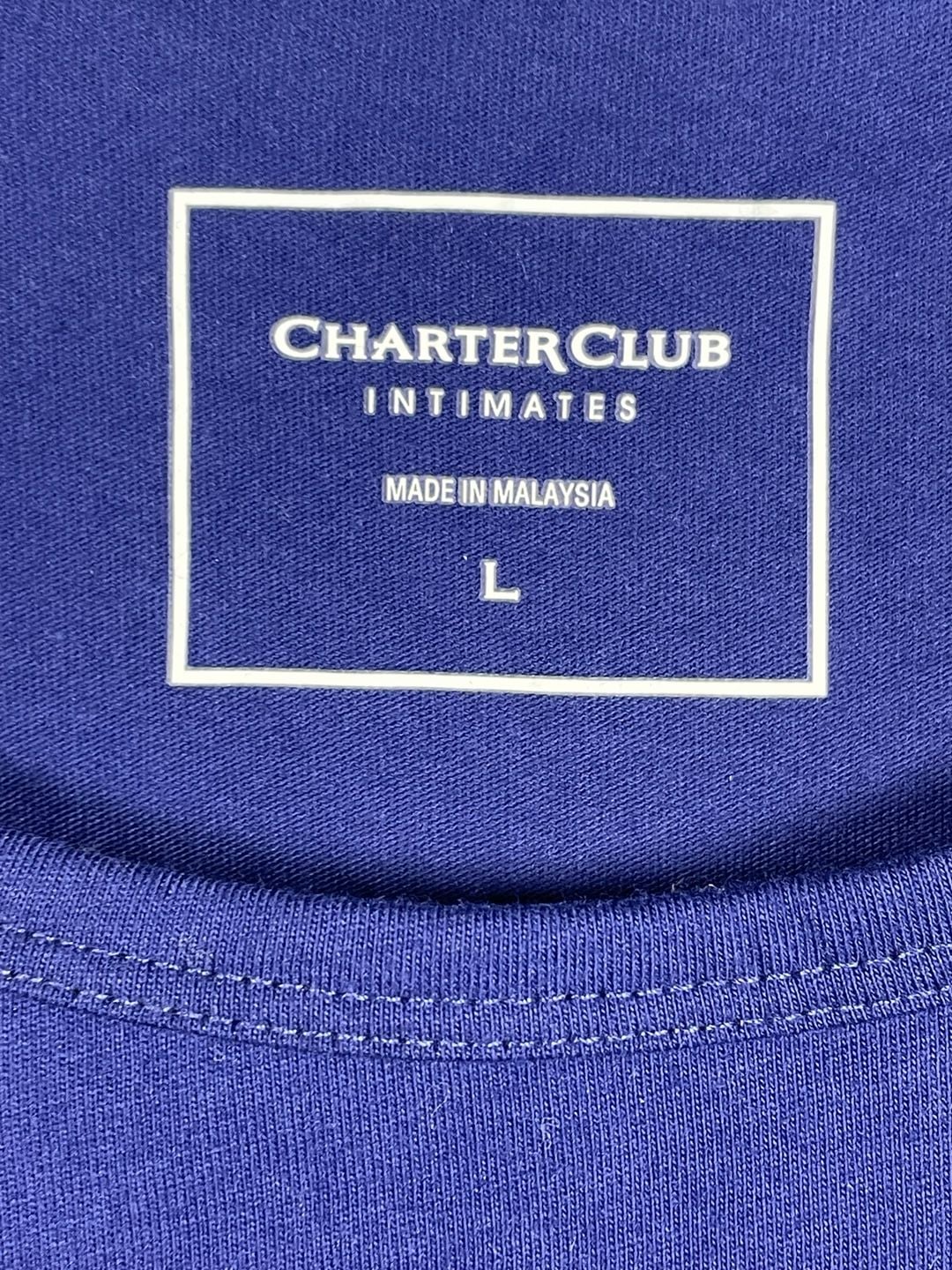 Charter Club Intimates Blue Knit Pajama Set Shorts and T-Shirt Sz L 4
