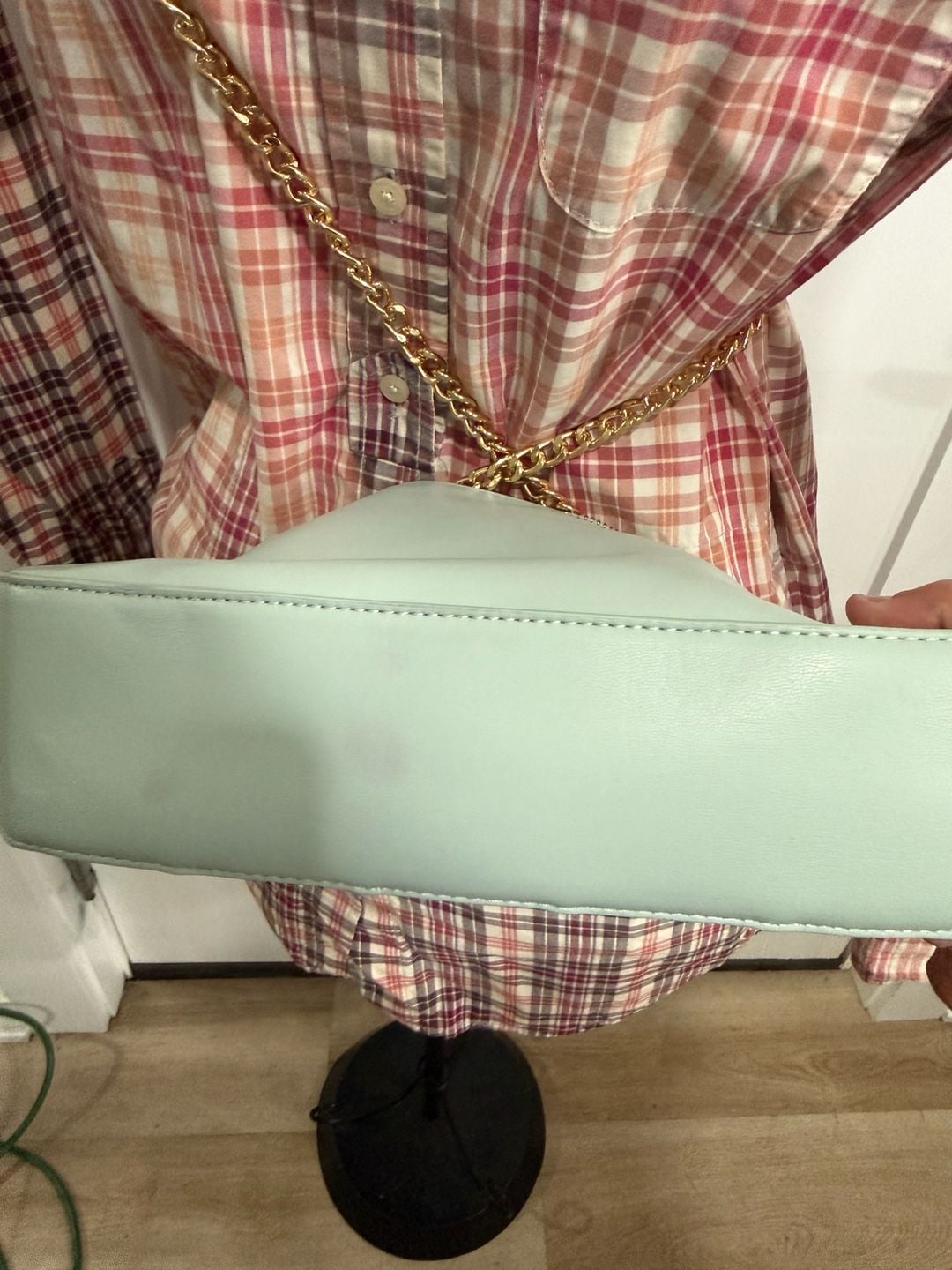 Simply Southern Quilted Vegan Leather Crossbody Bag in Mint 11