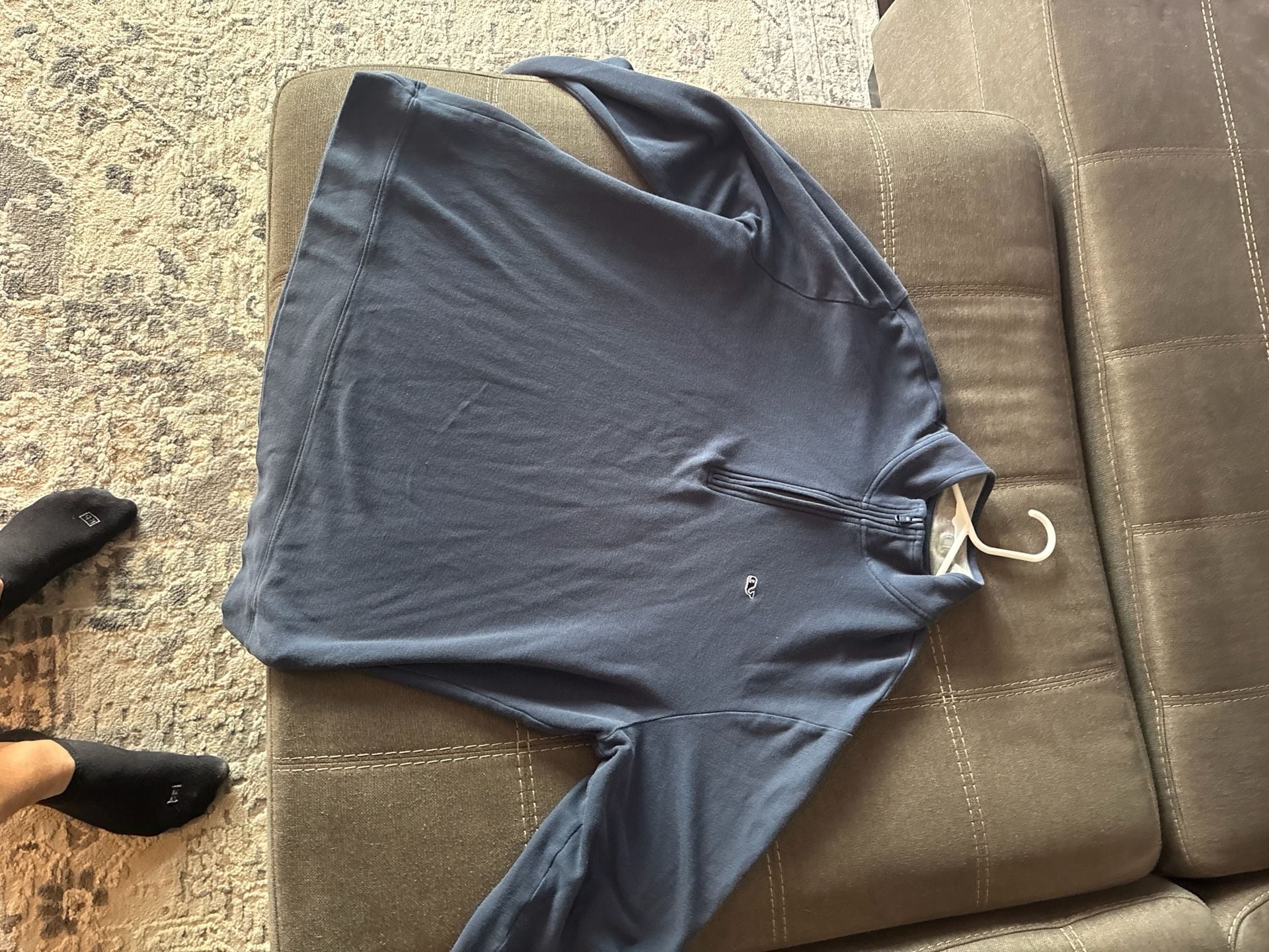 Vineyard Vines Saltwater 100% Pima Cotton Quarter-Zip Pullover 6
