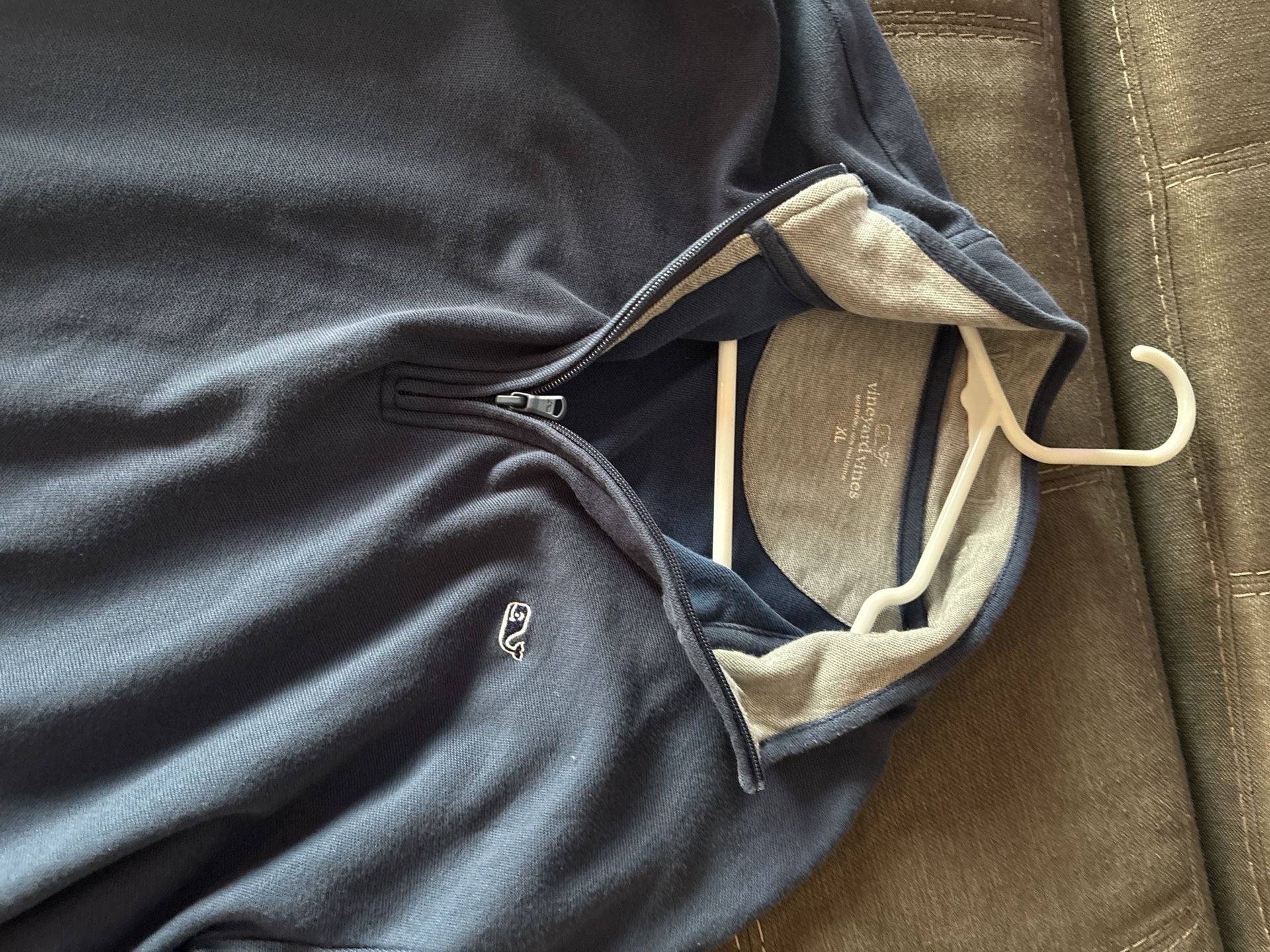 Vineyard Vines Saltwater 100% Pima Cotton Quarter-Zip Pullover 9