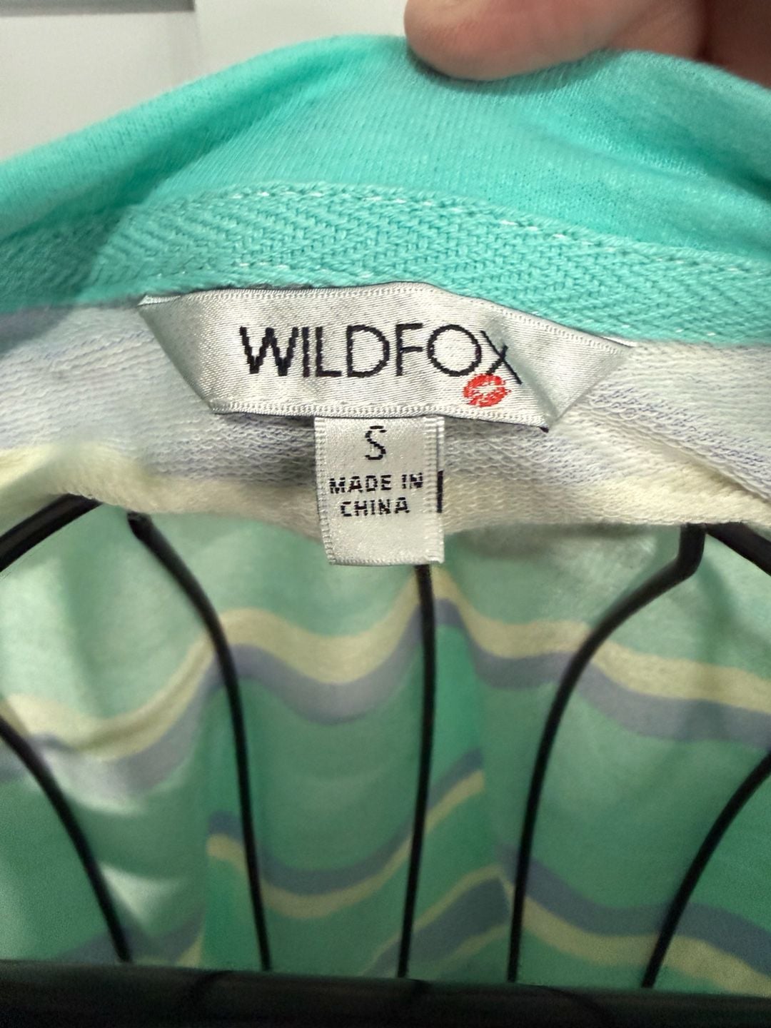 WILDFOX Lounge Set - Sweatshirt and Shorts - Blue Stripes NWT MSRP 2
