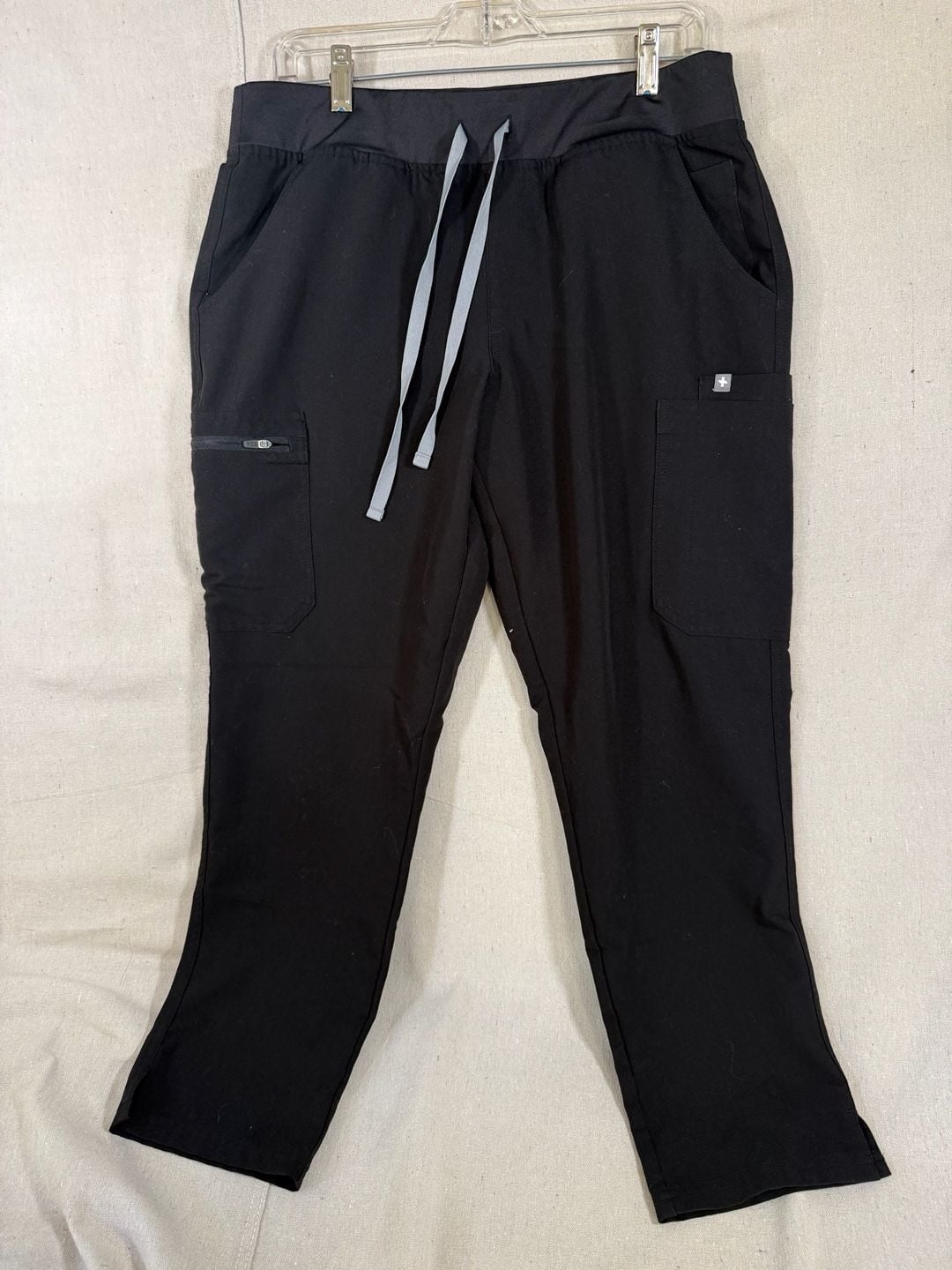 FIGS Technical Collection Yola Yoga High Waisted Scrub Pants Black 2