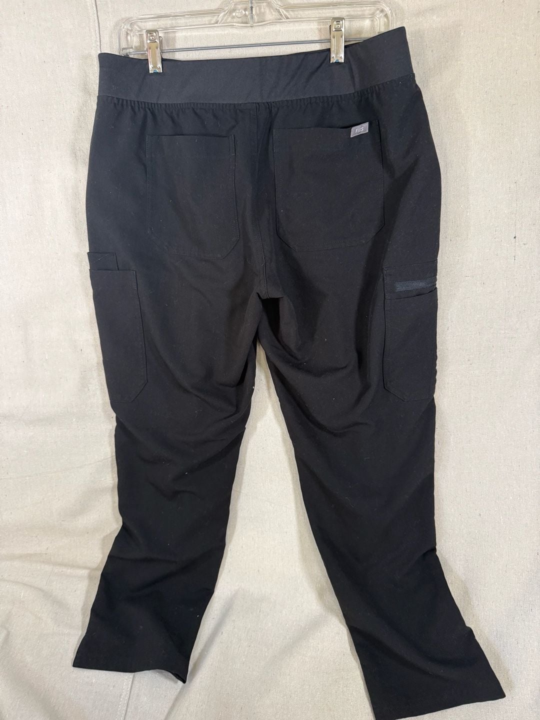 FIGS Technical Collection Yola Yoga High Waisted Scrub Pants Black 3