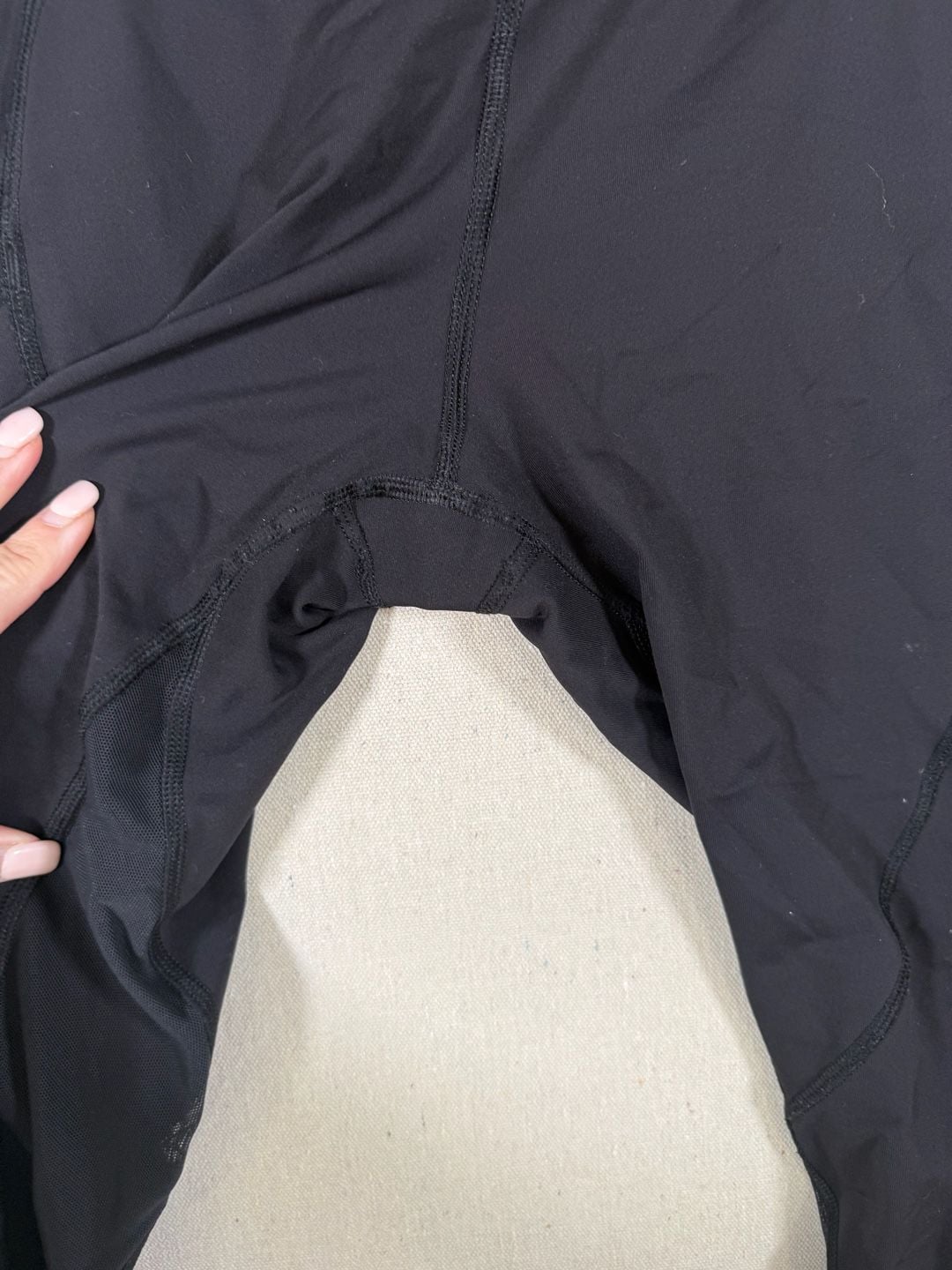 Lululemon Hit It Crop Black Mesh High-Rise Leggings 5