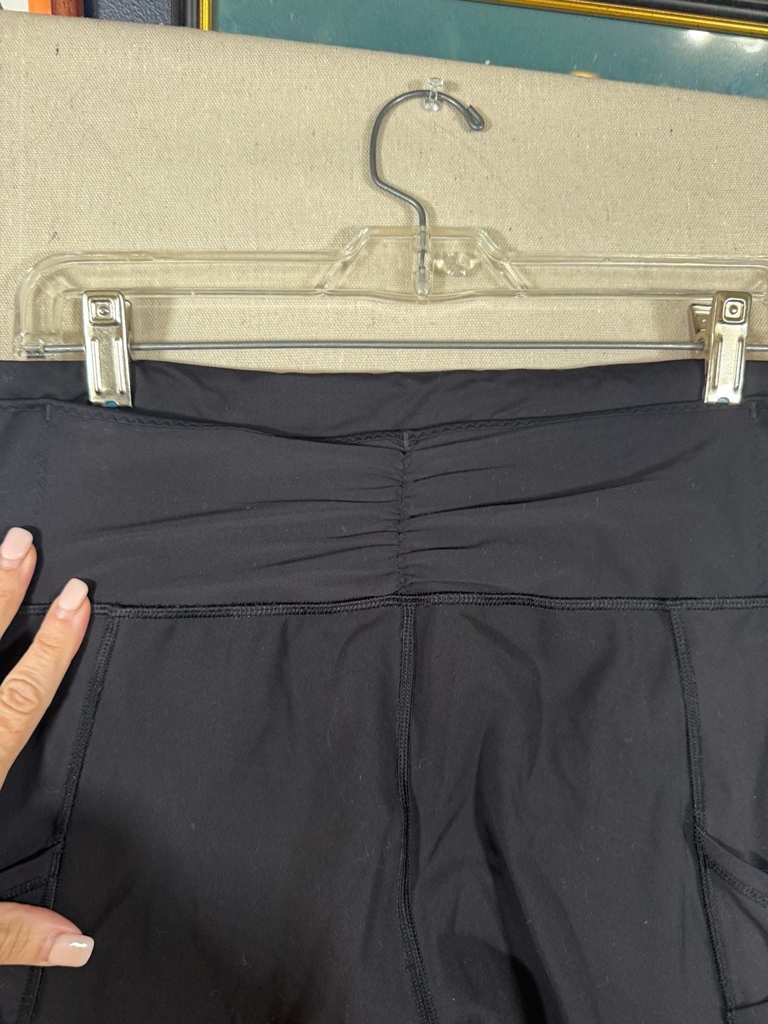 Lululemon Hit It Crop Black Mesh High-Rise Leggings 8