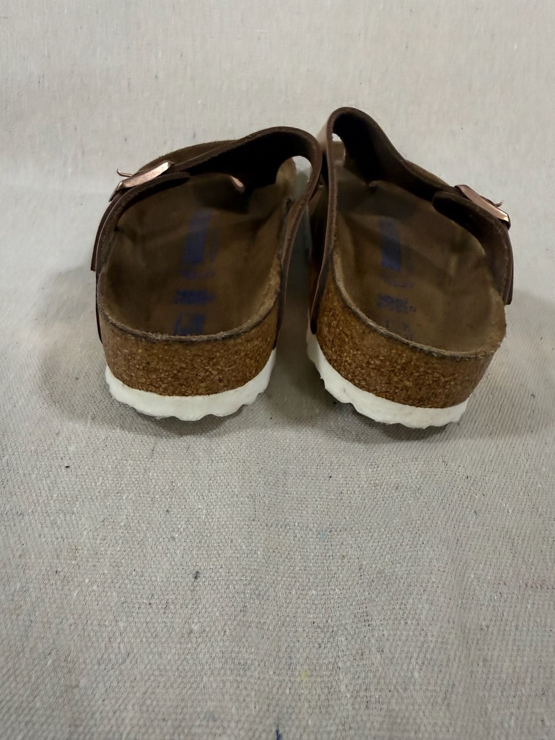 Birkenstock Gizeh Metallic Gold Thong Sandals Size 38 5