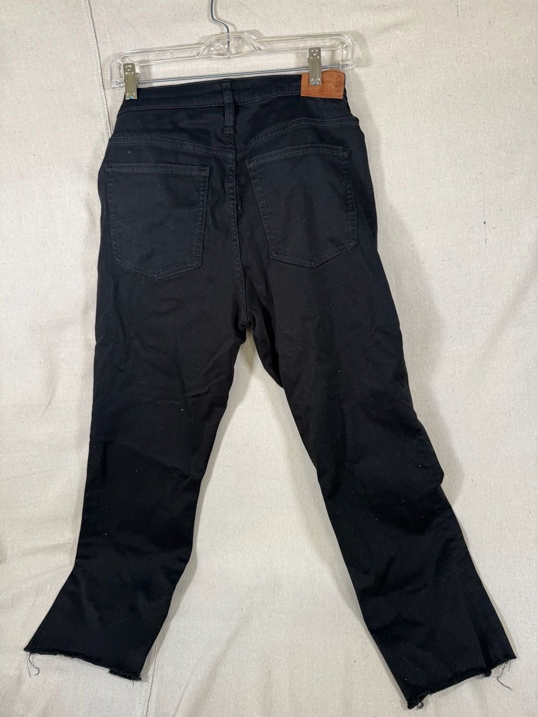 J.Crew 9" Demi-Boot Crop Jeans in Black with Raw Hem Size 30 5