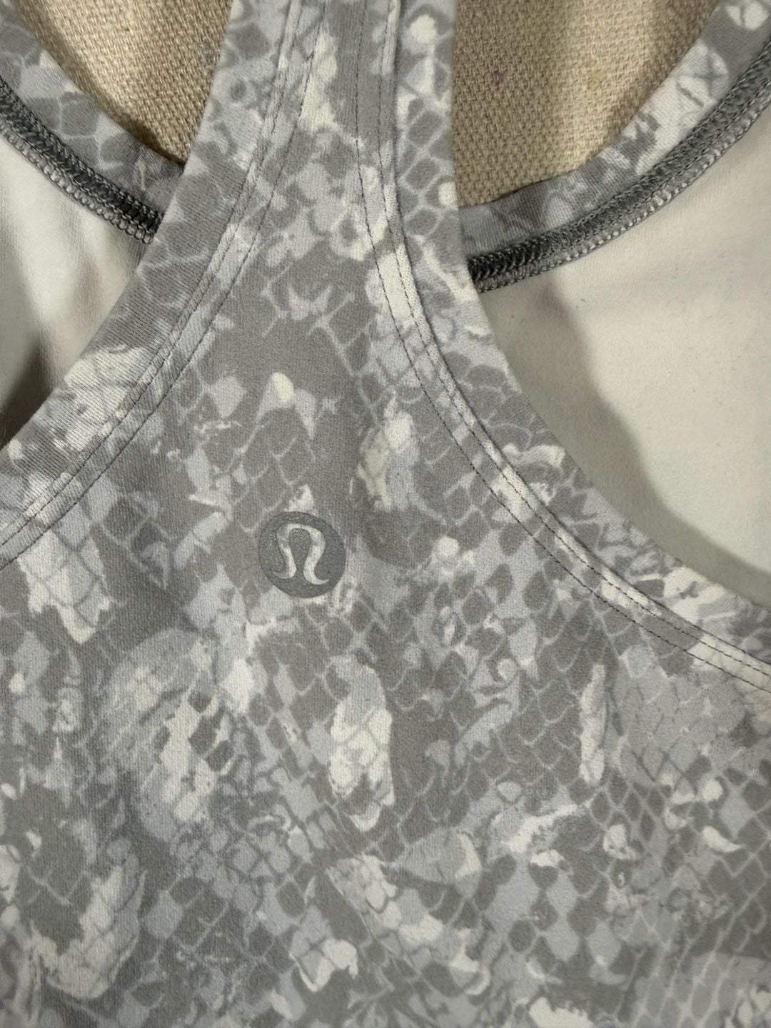 Lululemon Cool Racerback Short Tank Nulu in Hideaway Camo White Starlight 4