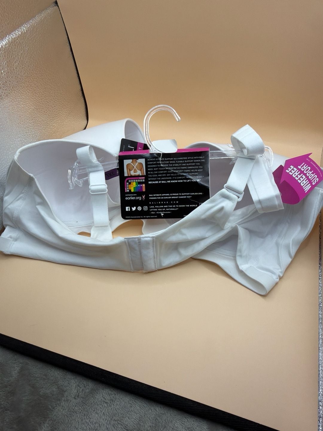Bali Comfort Revolution Ultimate Wirefree Support Bra DF3462 White Size 2XL 6