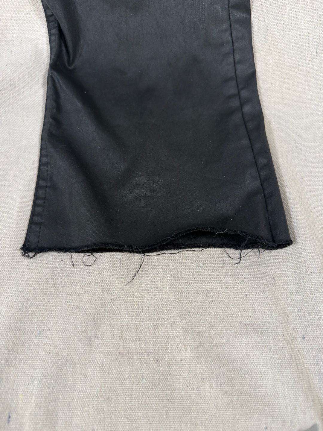 ZARA The Dreed Flare Black Coated Jeans 6