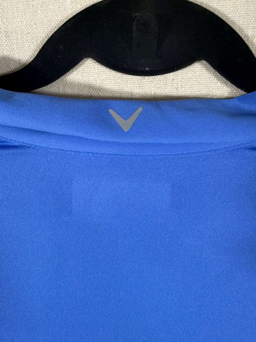 Callaway Opti-Dri Royal Blue V-Neck Performance Golf Polo 5