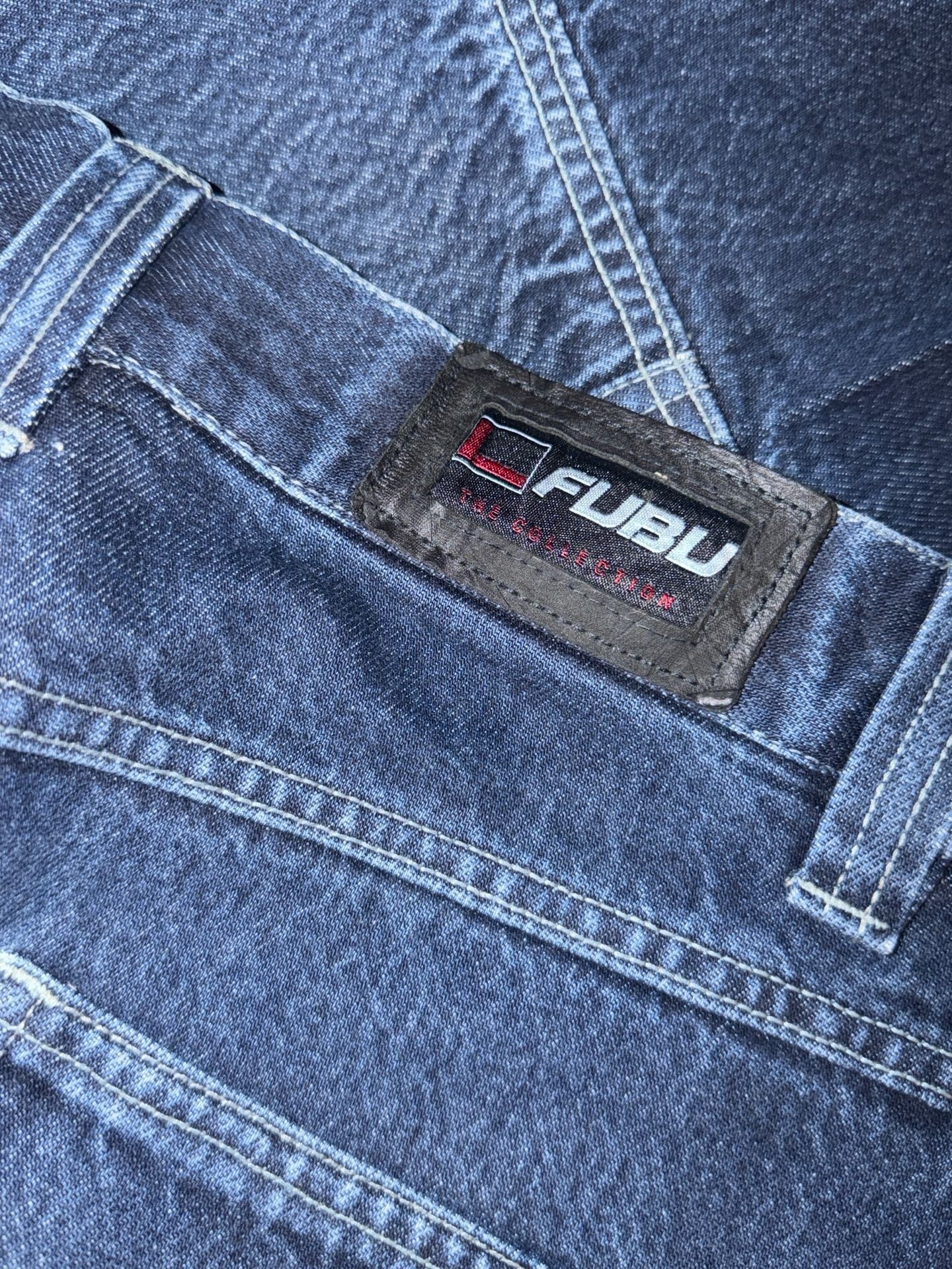 Vintage 90s FUBU Platinum Cargo Jeans Baggy Hip Hop  Denim W32 L34 7