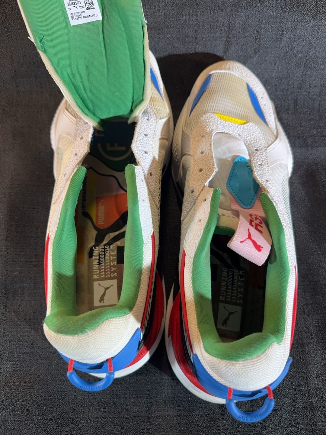 PUMA RS-X INTL GAME 381821 01 White Colorblock Athletic Sneakers Men's sz 11.5 8