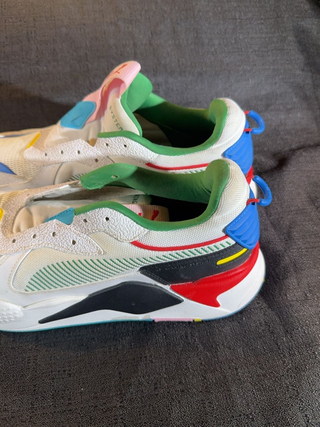 PUMA RS-X INTL GAME 381821 01 White Colorblock Athletic Sneakers Men's sz 11.5 10