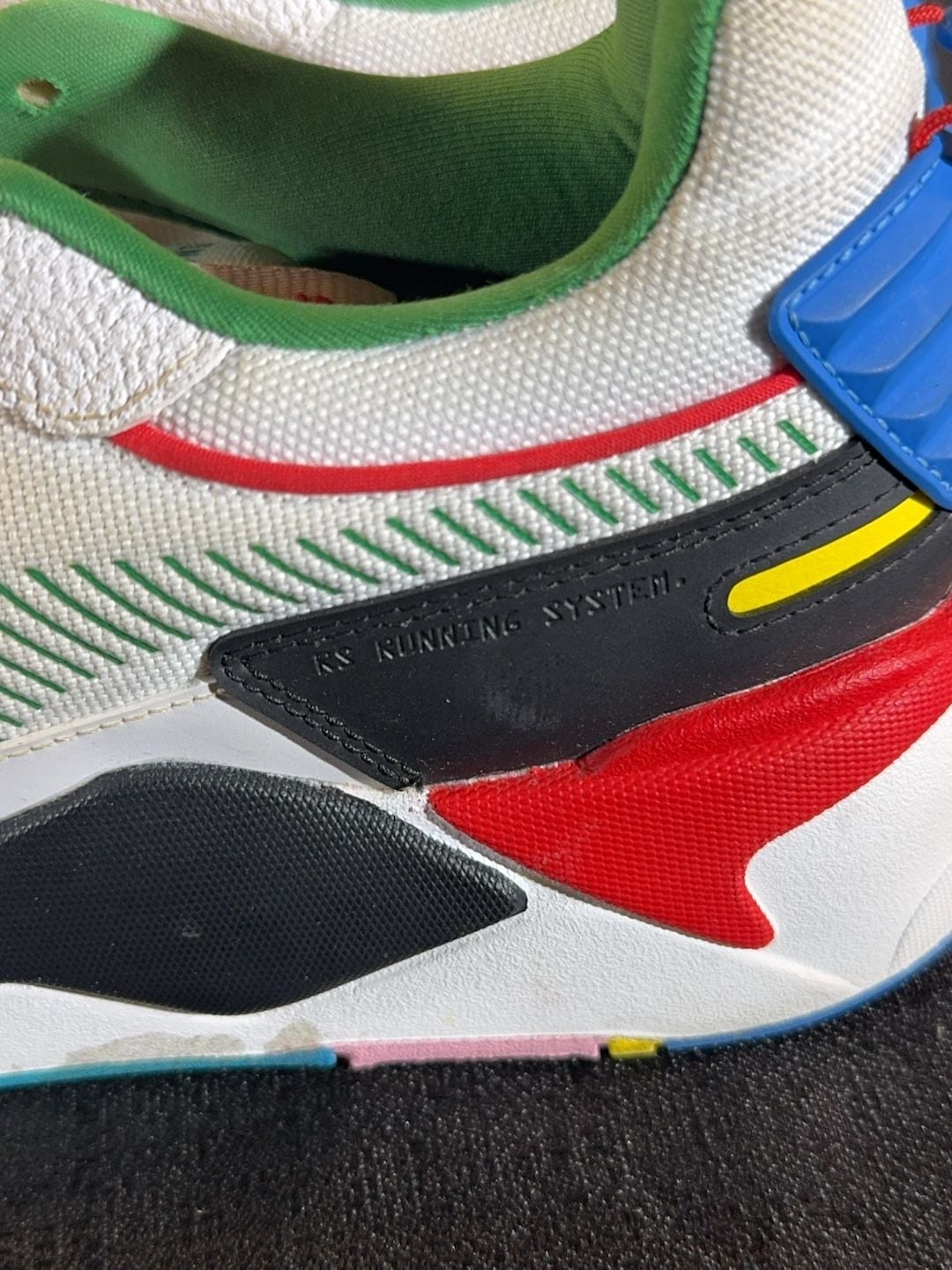 PUMA RS-X INTL GAME 381821 01 White Colorblock Athletic Sneakers Men's sz 11.5 11