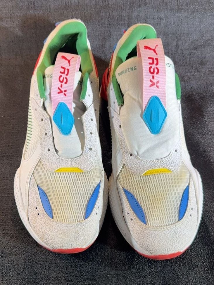 PUMA RS-X INTL GAME 381821 01 White Colorblock Athletic Sneakers Men's sz 11.5 2