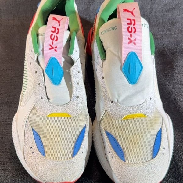 PUMA RS-X INTL GAME 381821 01 White Colorblock Athletic Sneakers Men's sz 11.5