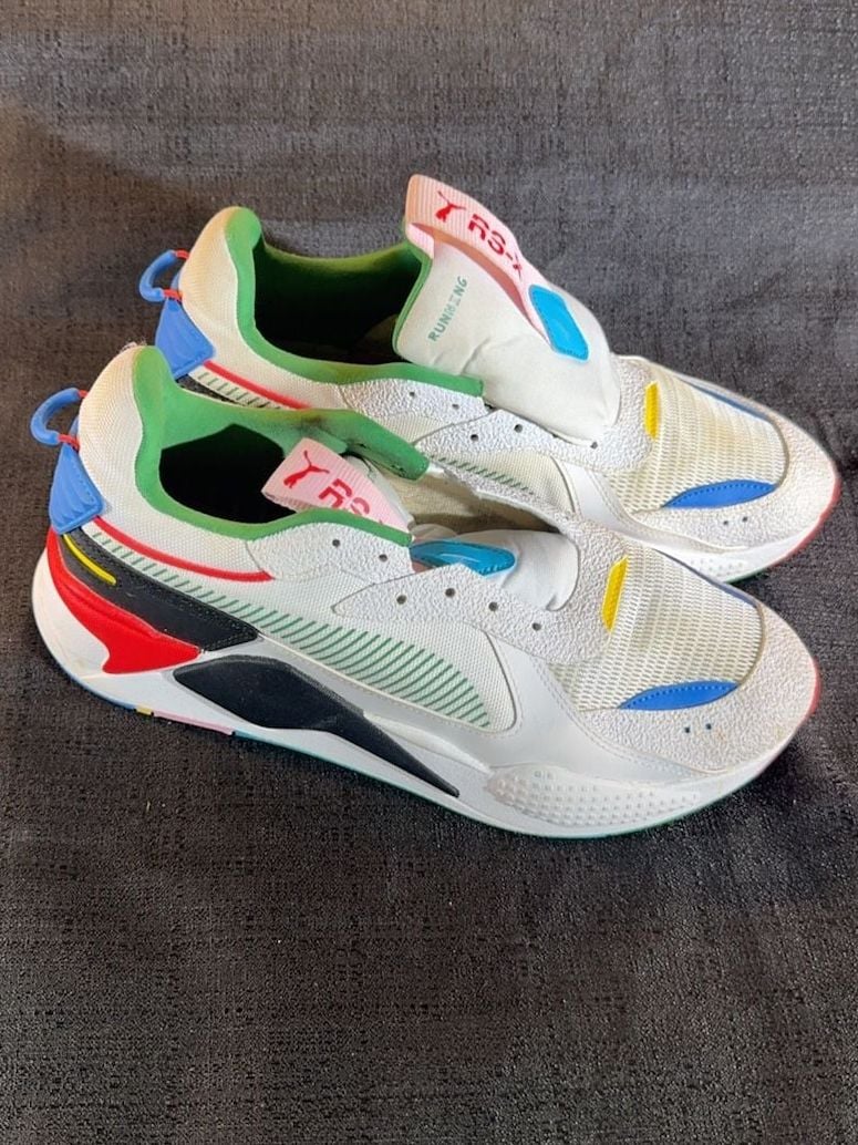 PUMA RS-X INTL GAME 381821 01 White Colorblock Athletic Sneakers Men's sz 11.5 3