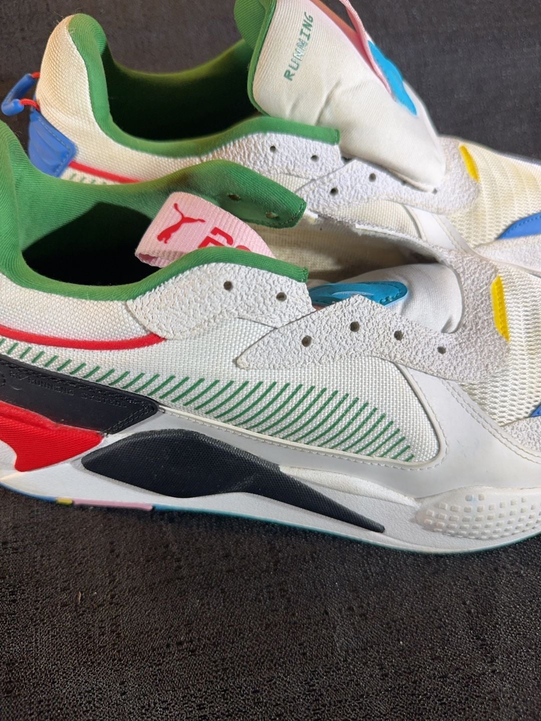 PUMA RS-X INTL GAME 381821 01 White Colorblock Athletic Sneakers Men's sz 11.5 5