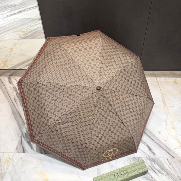Luxury Monogram Automatic Umbrella – Windproof Folding Travel Umbrella w/ Box