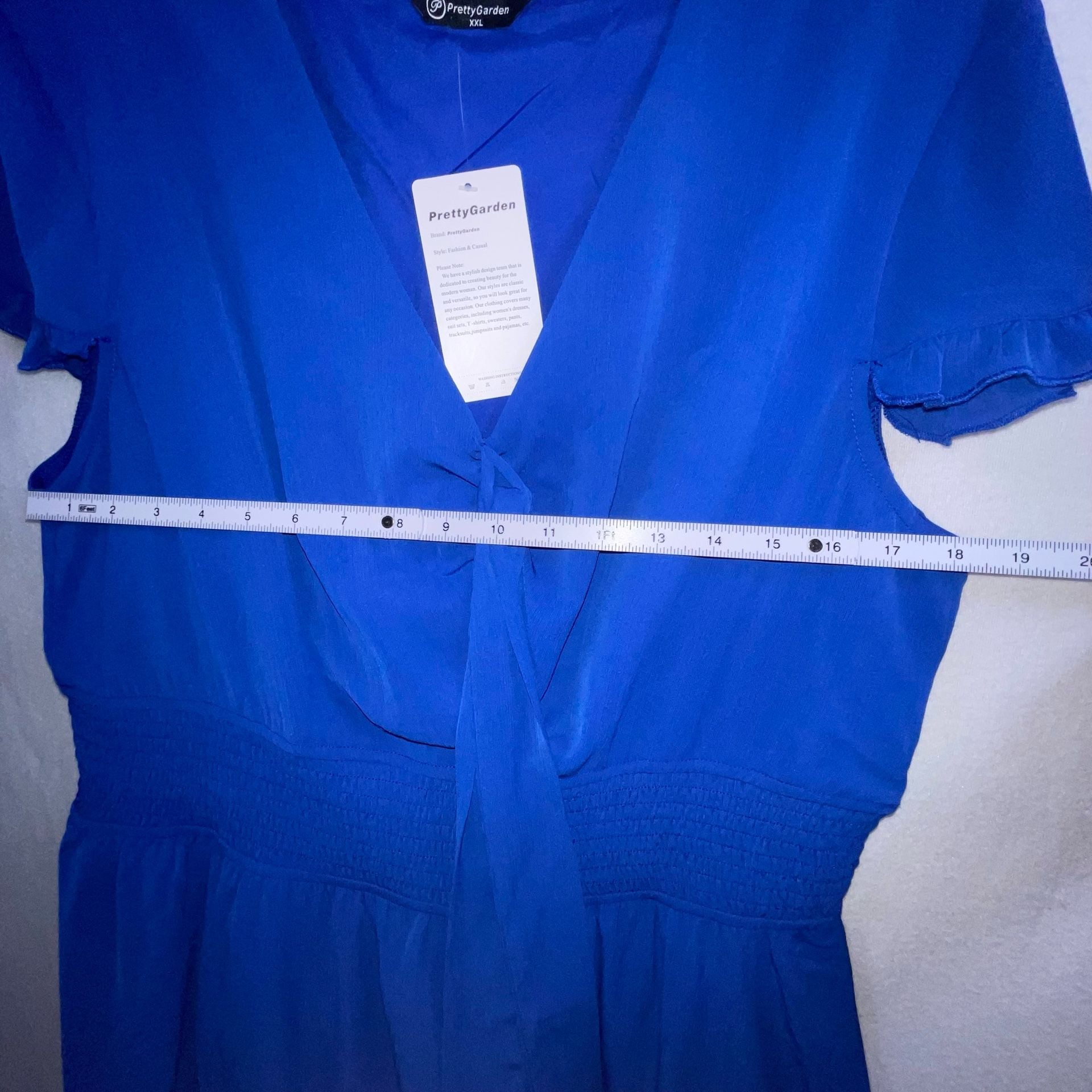 Niki ” Self Tie Smocked Dress ( Royal Blue ) – , 10