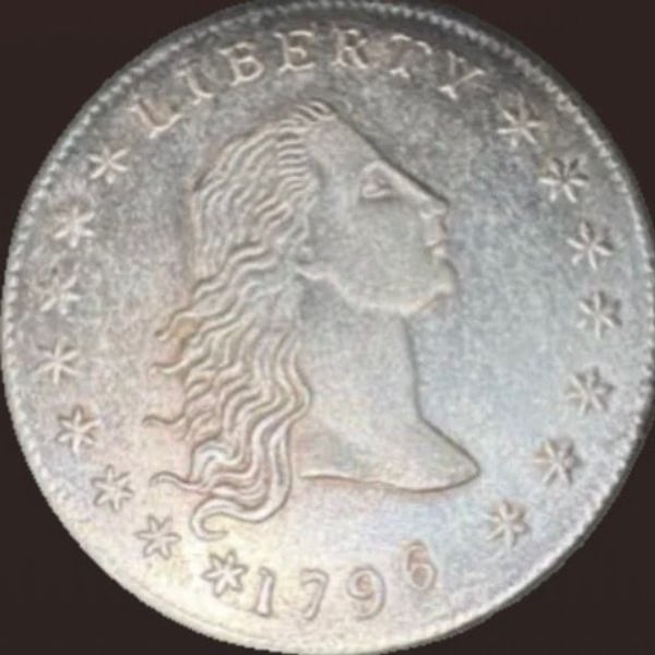 Sold at Auction: **VF/XF!!** 1799 Draped Bust Silver Dollar Lg. Eagle - **GREAT COLOR!**,