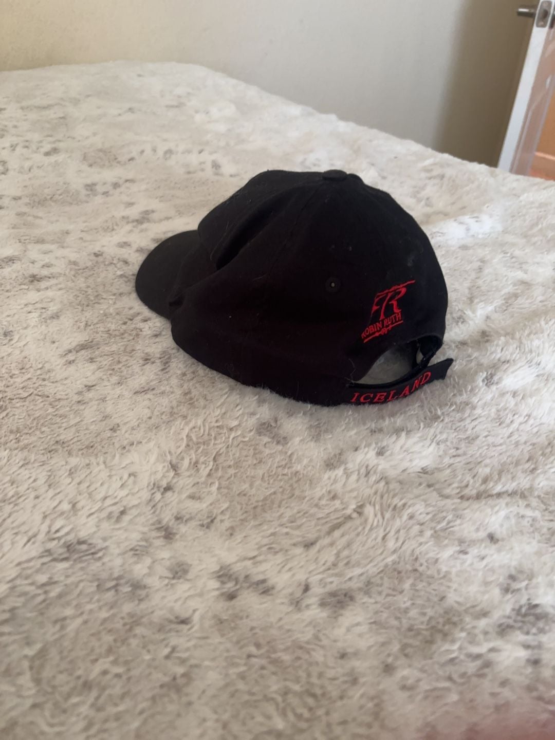 Robin Ruth Iceland Embroidered Patch Adjustable Baseball Cap Black 7