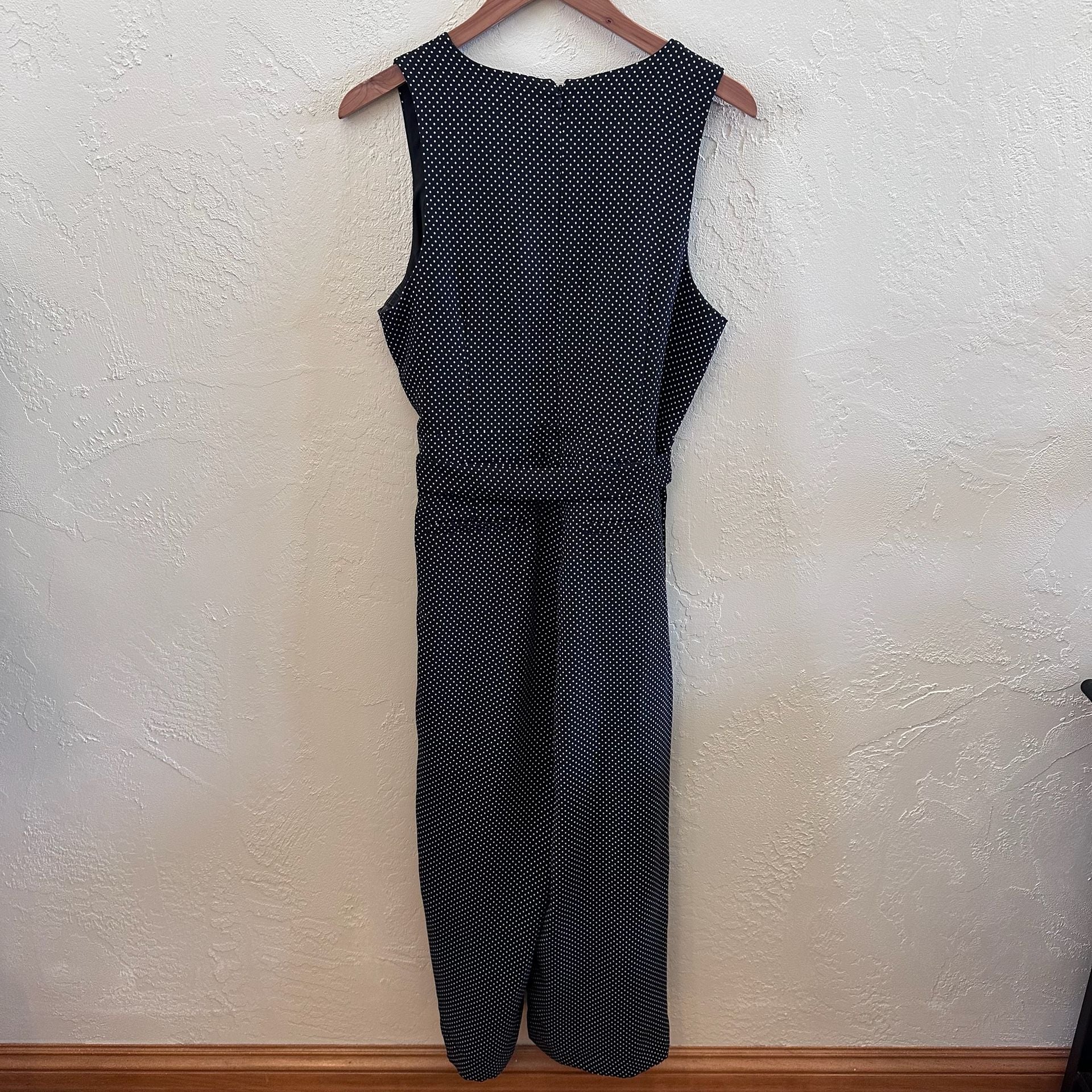 Banana Republic Polka Dot Sleeveless Wide Leg Jumpsuit Size 10 8