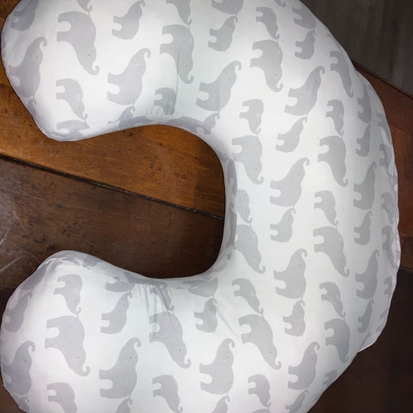 Grey Elephant Nursing PIllow, Premium Quality,