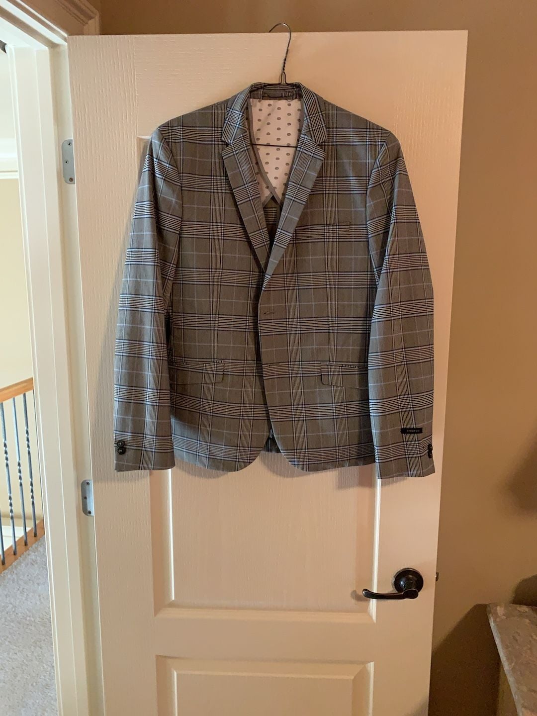 JOE Joseph Abboud Men's Gray Glen Plaid Stretch Suit Jacket, NWT, size 42 1