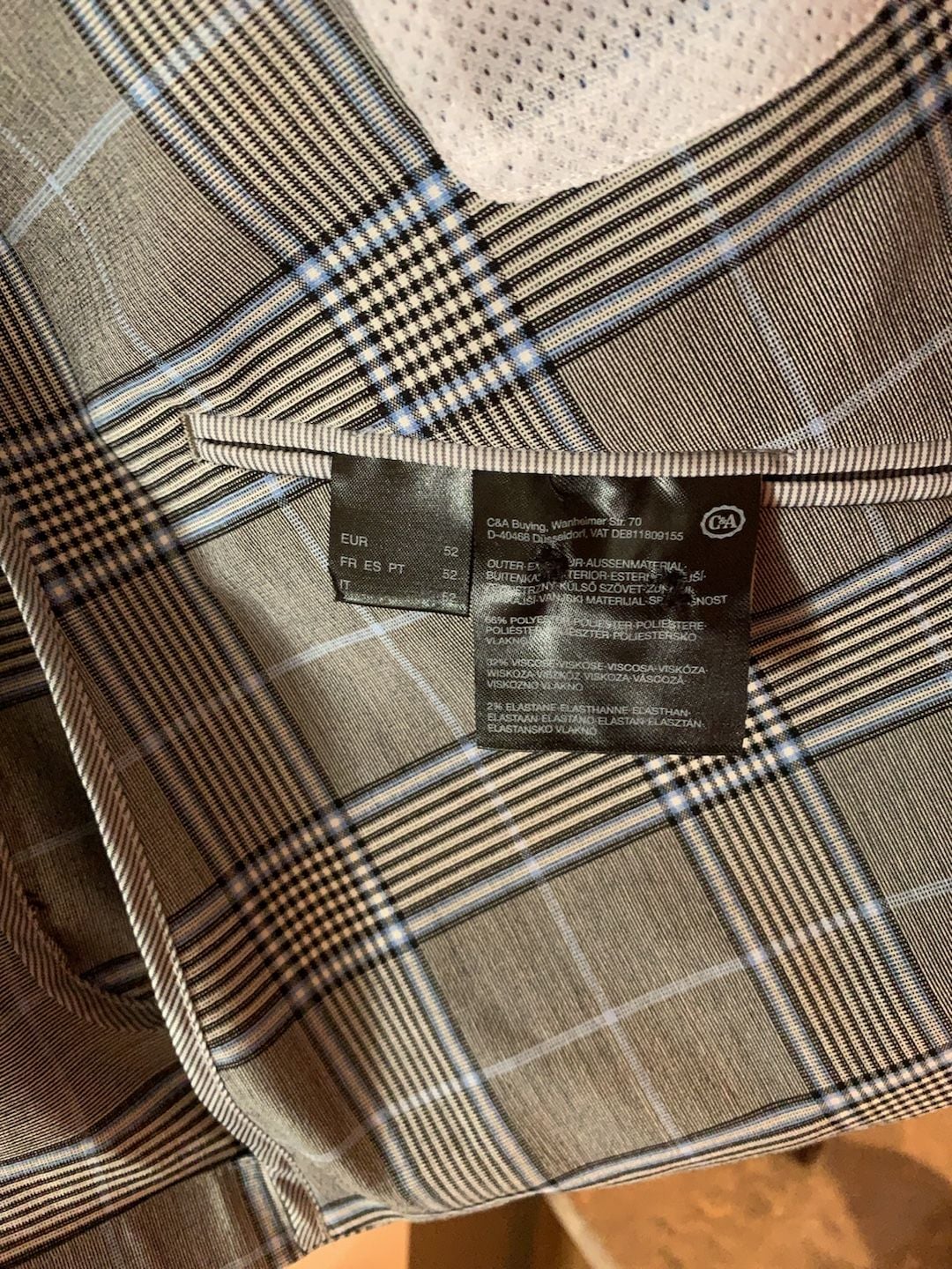 JOE Joseph Abboud Men's Gray Glen Plaid Stretch Suit Jacket, NWT, size 42 4