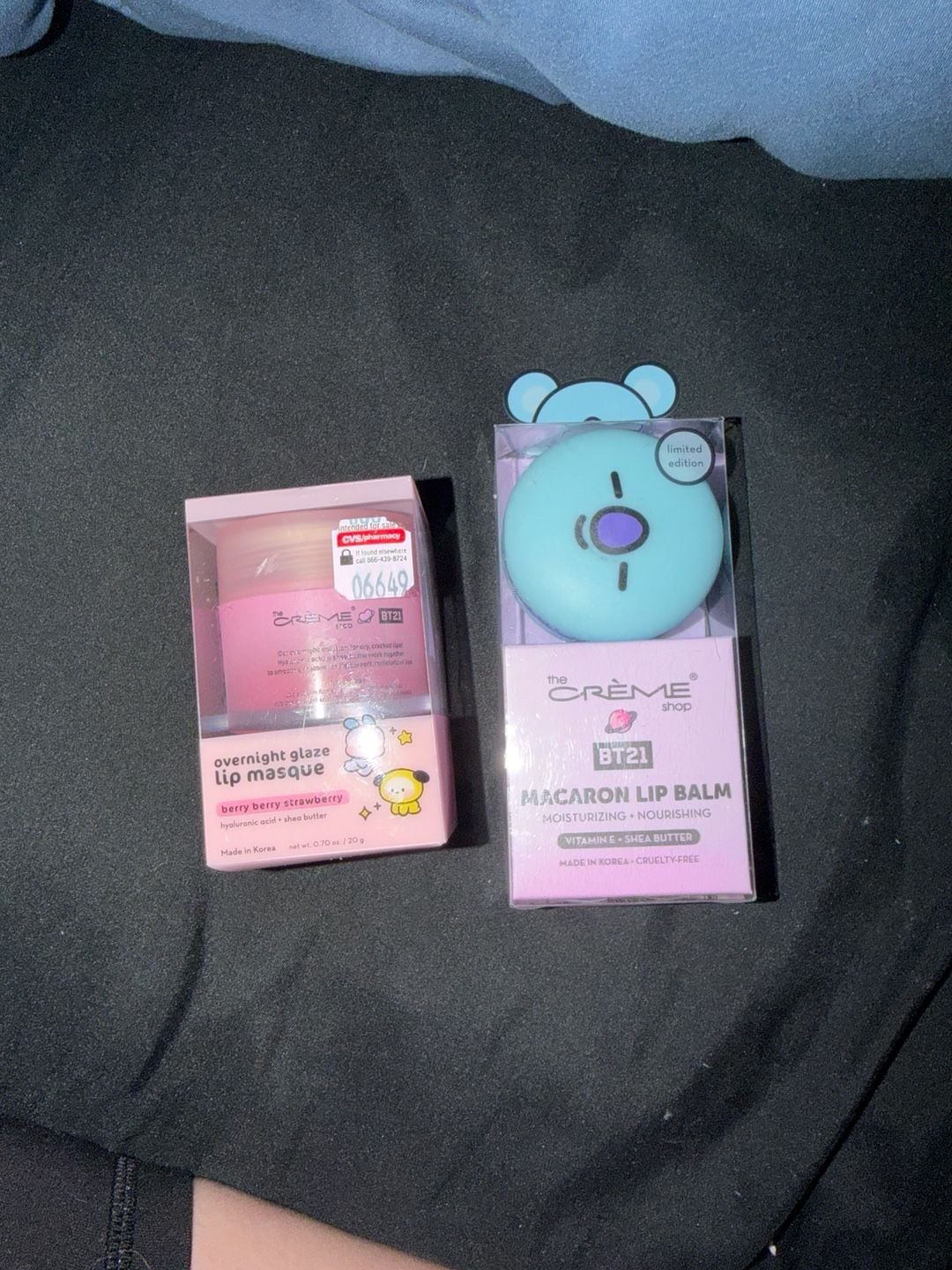 The Crème Shop x BT21 Overnight Glaze Lip Masque and Macaron Lip Balm Set 1
