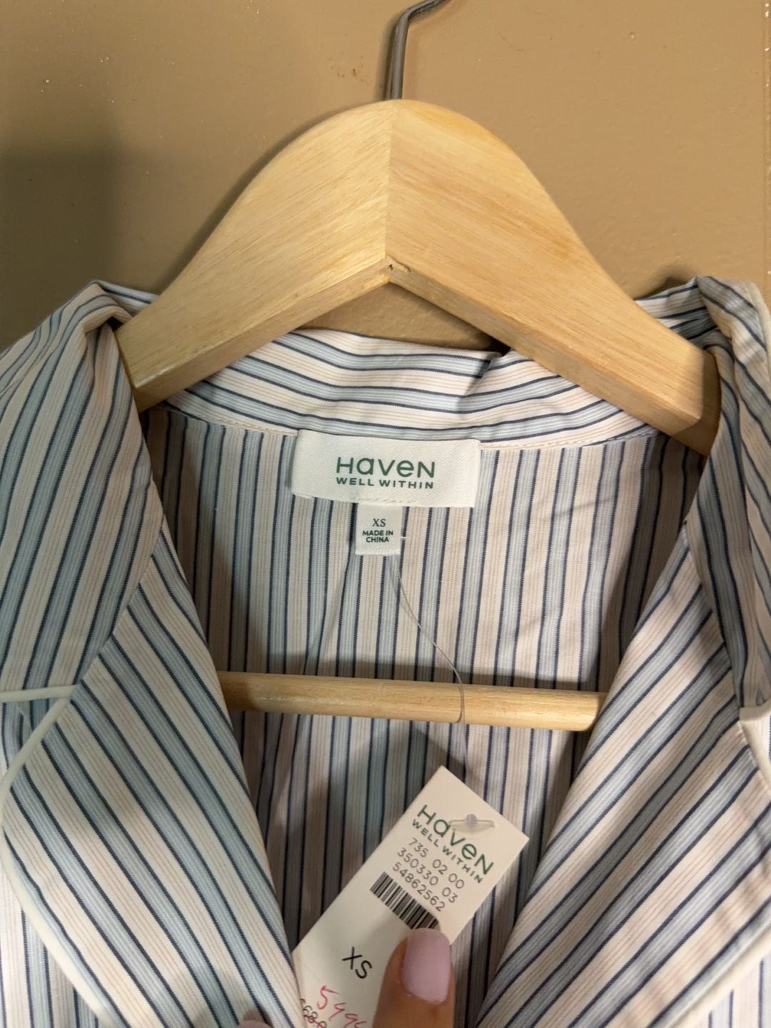 Haven Well Within Striped Cotton Poplin Pajama Shirt with Piping 2