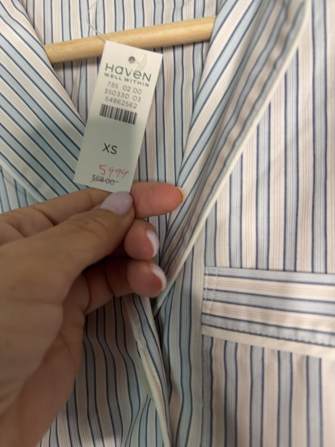Haven Well Within Striped Cotton Poplin Pajama Shirt with Piping 3