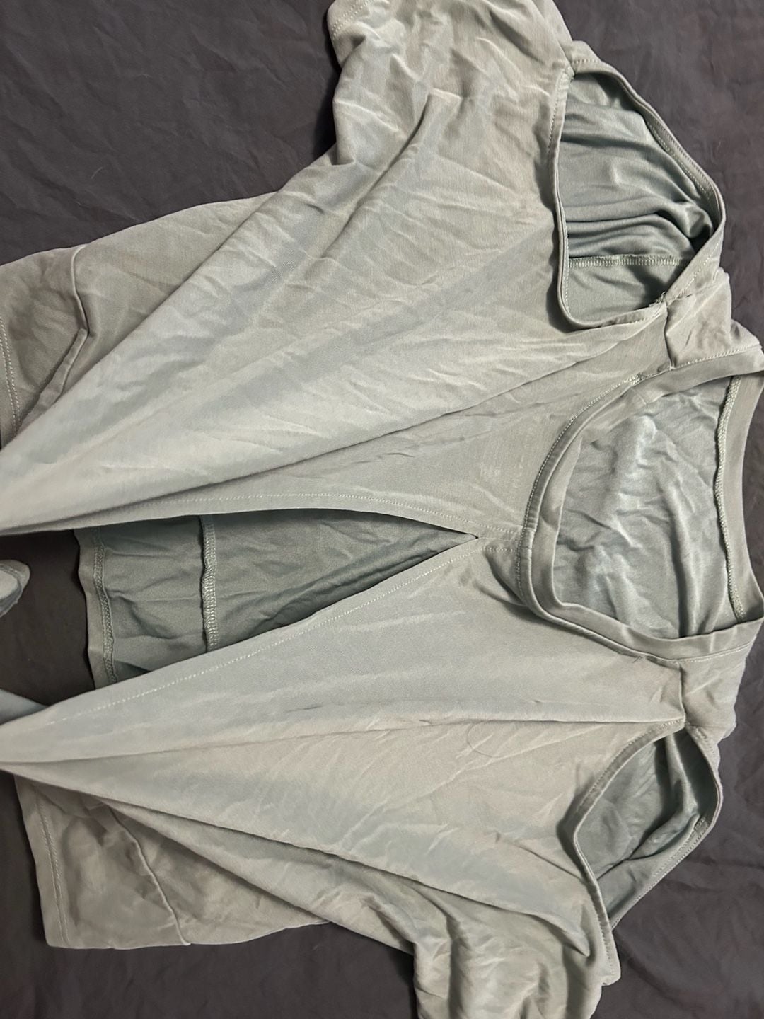 American Eagle Cold Shoulder Crop Top Olive Green Size XS 3