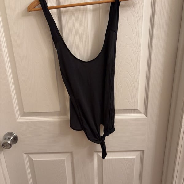 Lululemon Black Tie-Front Tank Top