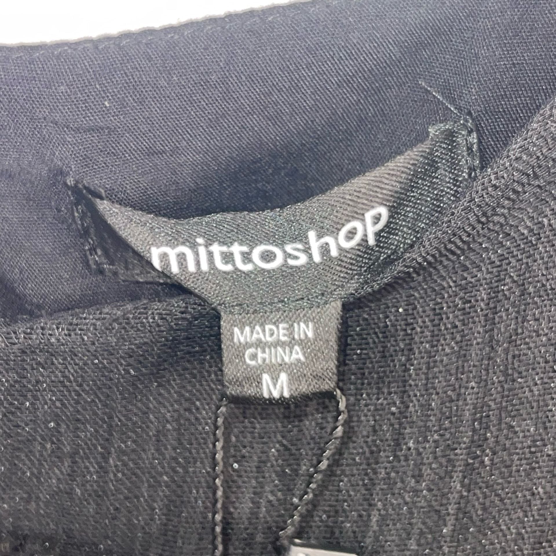 Mittoshop Black Pom Pom Tiered Puff Sleeve Dress Size M 6